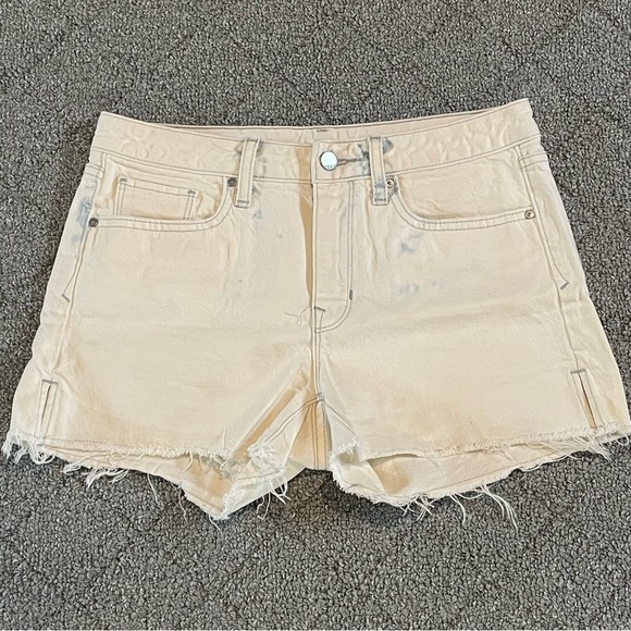GAP 1969 Shorts Womens Size 26 Blue Faded Slim Cut Offs Denim Frayed Hems - Picture 1 of 9